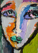 Load image into Gallery viewer, Original painting "Raw Jade", oil on birch panel, 4" x 12"