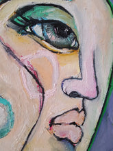 Load image into Gallery viewer, Original painting "Stretching Lines" oil on birch panel, 6" x 8"