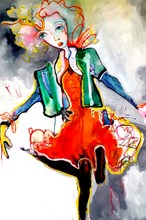 Load image into Gallery viewer, Printed Art Card, "The Get Down", 4"x 6" 1.0 mm thick substrate paper, Collectible, Frameable