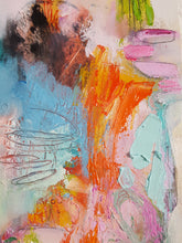 Load image into Gallery viewer, Original painting "The Kitchen is Aflame" oil on birch panel, 4" x 8"