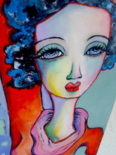 Load image into Gallery viewer, Original painting "Thin Line", oil on birch panel, 6" x 12"