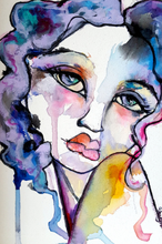Load image into Gallery viewer, Printed Art Card, "Liquid", 4"x 6" x 1.0 mm thick substrate paper, Collectible, Frameable
