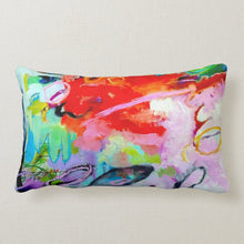 Load image into Gallery viewer, Artful Pillow, home accent, 13" x 21" lumbar, "Wild Fury"