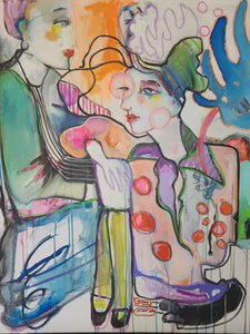 Original painting "She Collapsed The Sky", oil on canvas, 24" x 30"