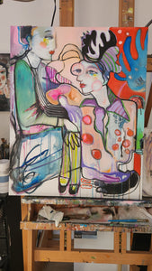 Original painting "She Collapsed The Sky", oil on canvas, 24" x 30"