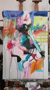 Original painting "She Rises", oil on canvas, 24" x 36"