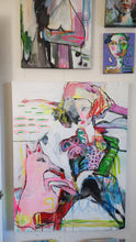 Load image into Gallery viewer, Original painting &quot;A Jetpack Full of Flowers&quot;, oil on canvas, 30&quot; x 40&quot;
