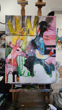 Load image into Gallery viewer, Original painting &quot;A Jetpack Full of Flowers&quot;, oil on canvas, 30&quot; x 40&quot;
