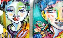 Load image into Gallery viewer, Original painting &quot;Unmasked&quot; oil on canvas, 6&quot; x 8&quot;
