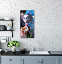 Load image into Gallery viewer, Original painting &quot;Defining The Cosmos, oil on canvas, 15&quot; x 30&quot;
