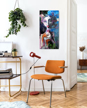 Load image into Gallery viewer, Original painting &quot;Defining The Cosmos, oil on canvas, 15&quot; x 30&quot;
