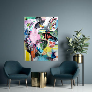 Original painting "Welcoming Expanded Consciousness", mixed media on canvas, 30" x 40"