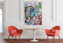 Load image into Gallery viewer, Original painting "Figure 8's" mixed media on canvas, 36"  x 48"
