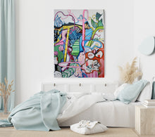 Load image into Gallery viewer, Original painting "Figure 8's" mixed media on canvas, 36"  x 48"
