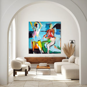 Original painting "Crossing Over"  oil on canvas, 48"  x 48"