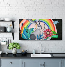 Load image into Gallery viewer, Original painting "Kindness Radiates, oil on canvas, 24" x 12"
