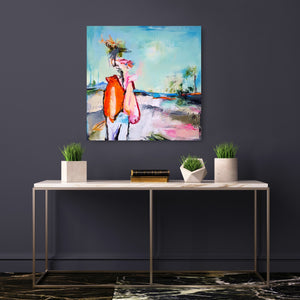 Original painting "Of Twenty", oil on birch panel, 18" x 18"