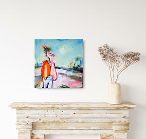 Original painting "Of Twenty", oil on birch panel, 18" x 18"