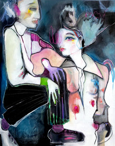 Original painting "She Collapsed The Sky", oil on canvas, 24" x 30"
