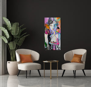 Original painting "The Gods Within", oil on canvas, 18" x 36"