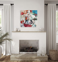 Load image into Gallery viewer, Original Painting, &quot;Thirsty for Flowers&quot;, mixed media on canvas, 20&quot; x 20&quot;
