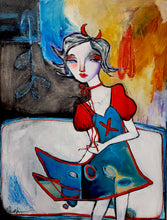 Load image into Gallery viewer, Original painting &quot;X or O&quot;, oil on birch, 12&quot; x 16&quot;
