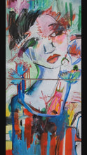 Load and play video in Gallery viewer, Original painting &quot;King of The Paper Airplanes&quot;, oil on birch panel, 16&quot; x 32&quot;
