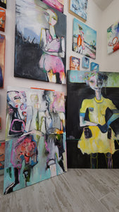 Original painting "Beyond My Pocket", oil on canvas, 30" x 48"