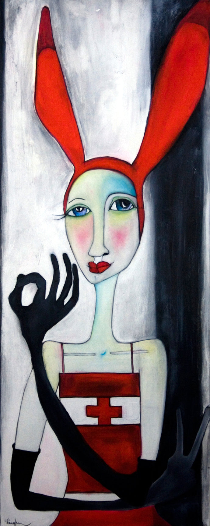 Original Painting, Fleshing The Wound, oil on canvas, 12