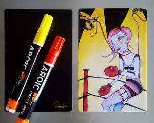 Printed Art Card Collection, Variety Pack of 5,  4" x 6" on thick 1.0 mm card stock