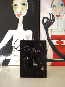 Original painting "Found" oil on birch panel, 5" x 7"