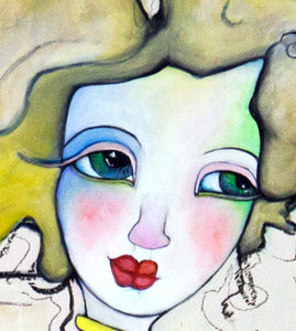 Original Painting, I Am Not A Square, oil on birch panel, 20" x 20"