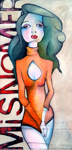 Original Painting, Misnomer, oil on birch panel, 12" x 24"