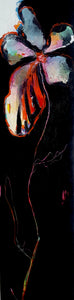 Original painting "Noir in Red", oil on birch panel, 6" x 24"
