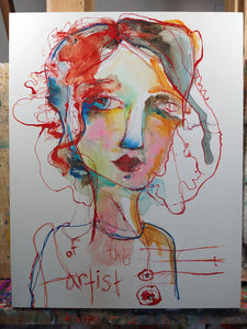 Original painting "Of This Artist", oil on birch panel, 11" x 14"