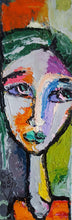 Load image into Gallery viewer, Original painting &quot;Raw Jade&quot;, oil on birch panel, 4&quot; x 12&quot;
