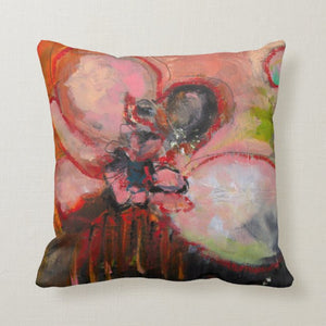 Artful printed  pillow with two separate designs. 16" x 16"