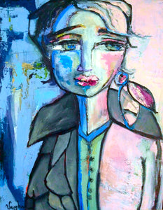 Original painting "Seeking Passage", oil on birch panel, 11" x 14"