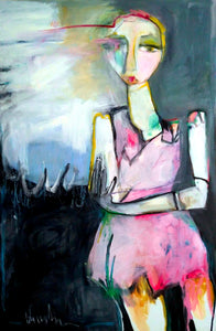 Original painting "Separating Threads", oil on canvas, 24" x 36"