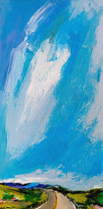 Original painting "Sonoita", oil on birch panel, 6" x 12"