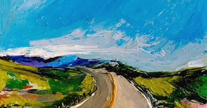 Original painting "Sonoita", oil on birch panel, 6" x 12"