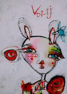 Original painting "Voi-ij" oil on canvas, 10" x 20"