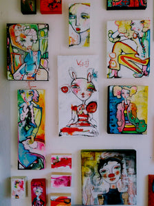 Original painting "Voi-ij" oil on canvas, 10" x 20"