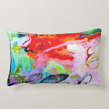 Load image into Gallery viewer, Artful Pillow, home accent, 13&quot; x 21&quot; lumbar, &quot;Wild Fury&quot;
