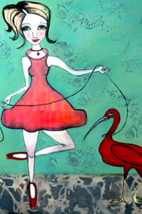 Printed Art Card, "Flight Training", 4"x 6" x 1.0 mm thick substrate paper, Collectible, Frameable