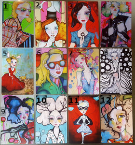 Printed Art Card Collection, Variety Pack of 5,  4" x 6" on thick 1.0 mm card stock