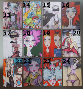 Printed Art Card Collection, Variety Pack of 5,  4" x 6" on thick 1.0 mm card stock